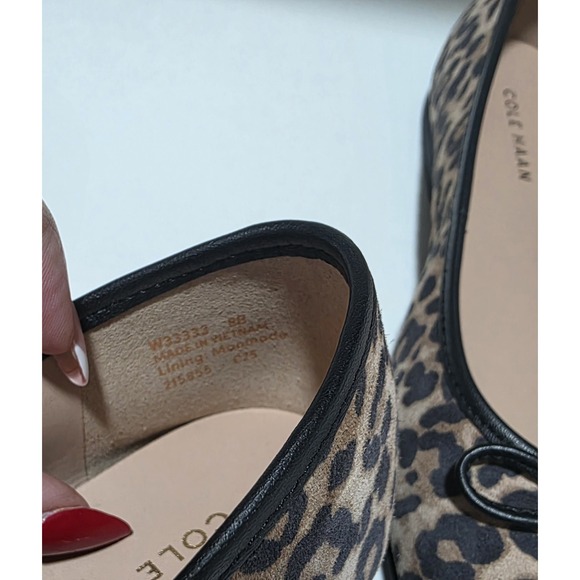 Cole Haan Leopard Print Ballet Flats Women's 8B Grand 360 Comfort Slip Ons - Picture 4 of 8